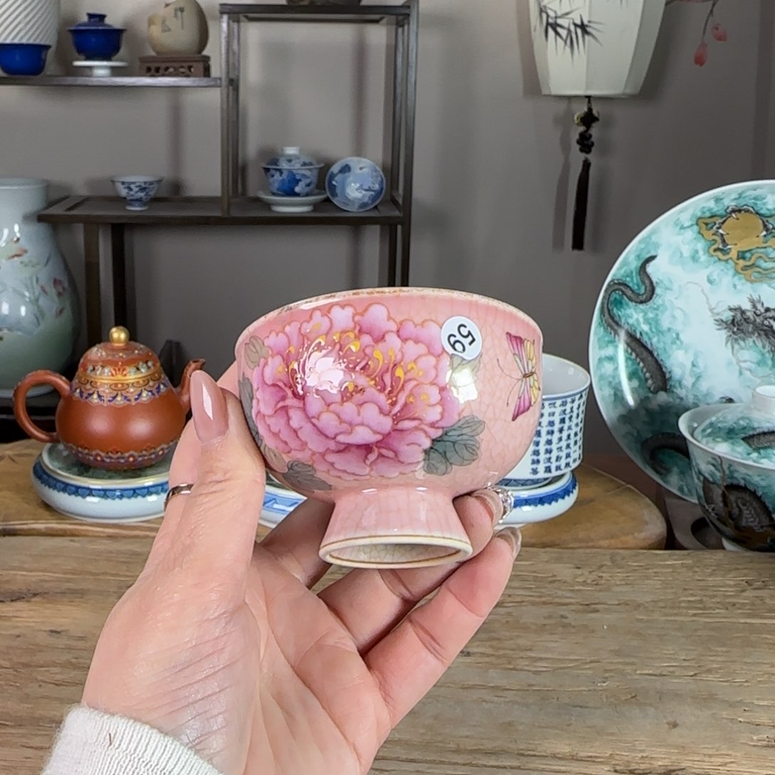 杯景德镇陶瓷柴烧多人