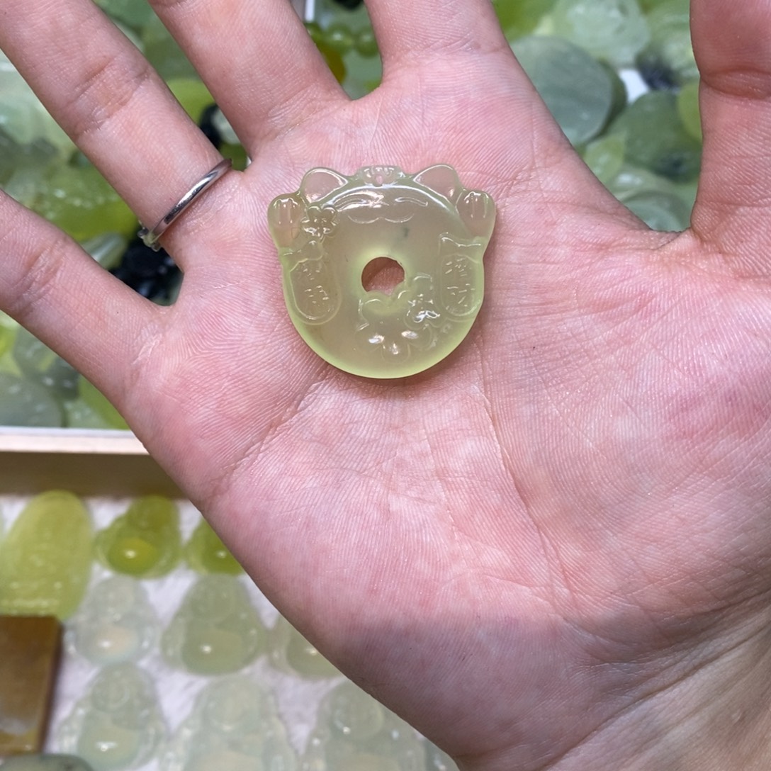 穆***年岫玉未镶嵌吊坠(不含链)两单包邮