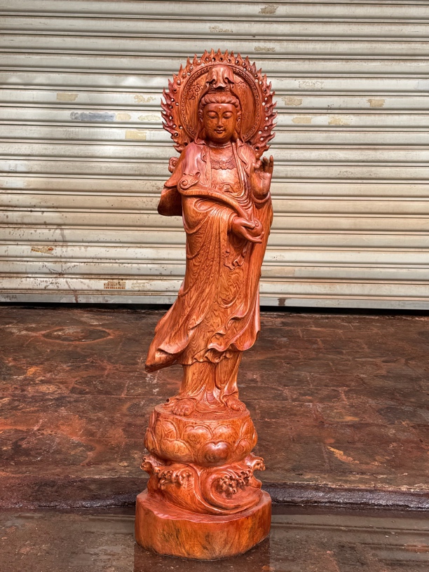 巴西花梨木如意观音1.41米高X 38宽X 36厚