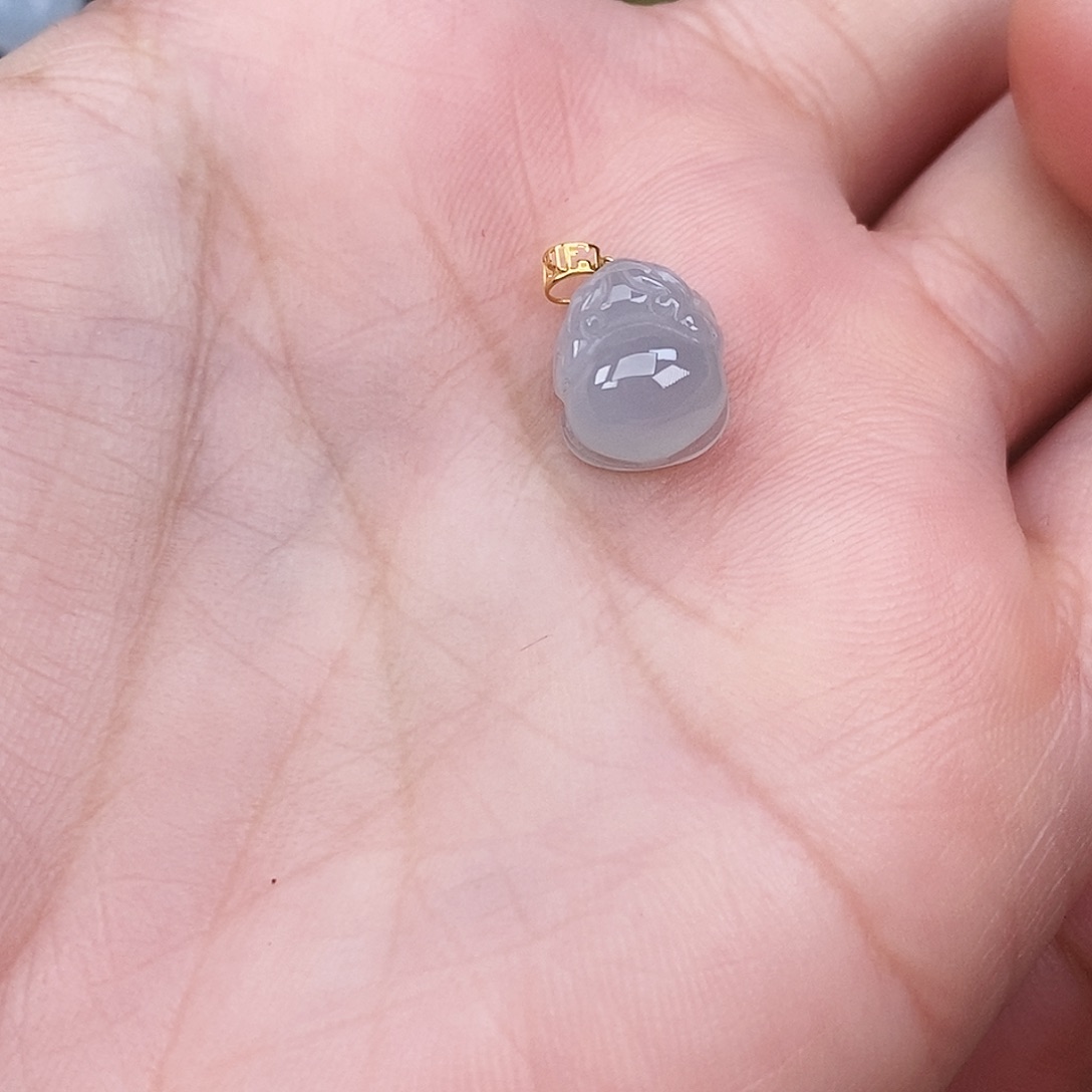 翡翠颈饰18K金镶嵌貔貅