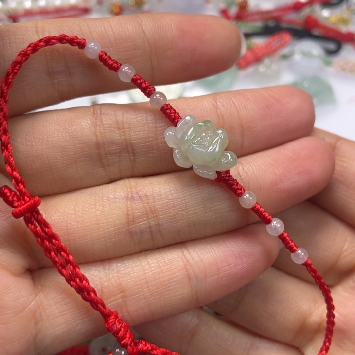 翡翠未镶嵌手绳脚链