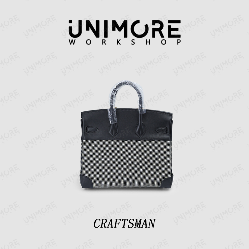 造物至定制【大泊 25】头层swift牛皮 拼帆布 高级定制手提包