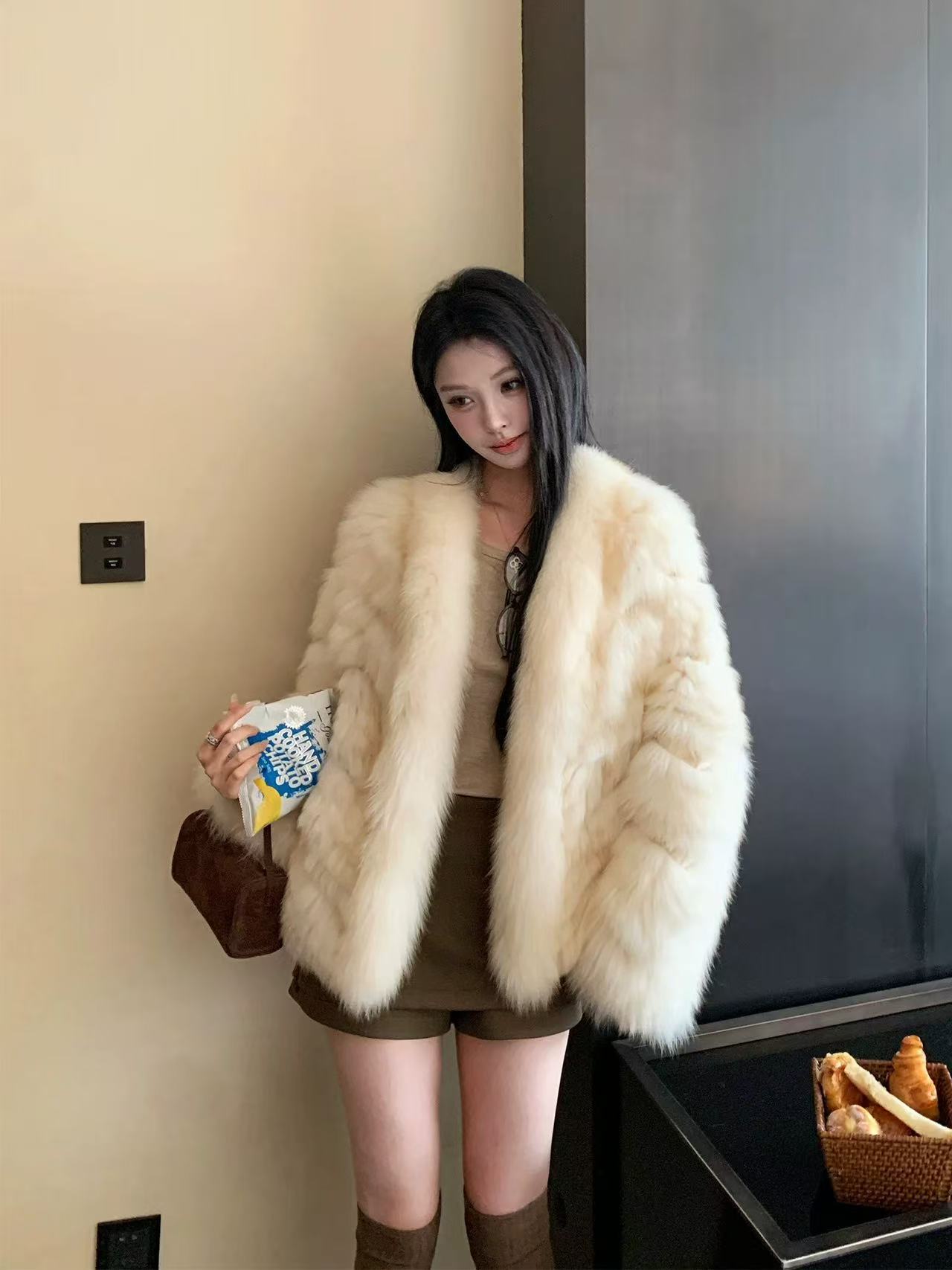 2025新款狐狸毛毛毛皮草外套中长款