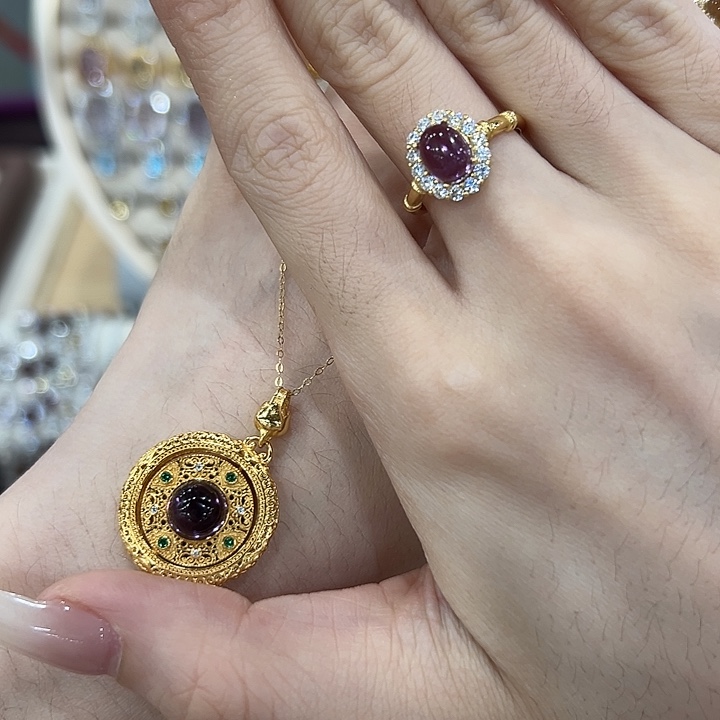 W***暖紫晶银S925镶嵌吊坠(不含链)