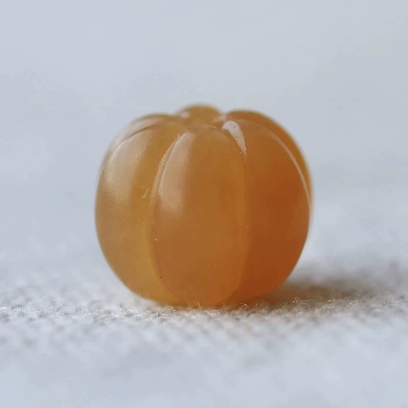 和田玉散珠南瓜珠糖玉珠玉石单珠圆珠配件文玩配饰多样性拍一发一