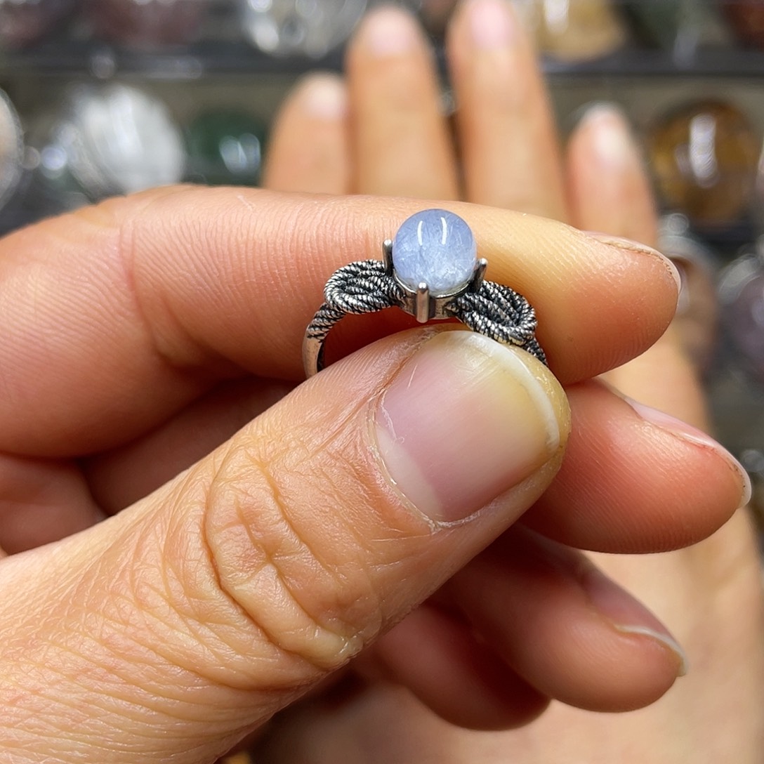 【闪购商品】水晶珠宝半成品银S925镶嵌戒指