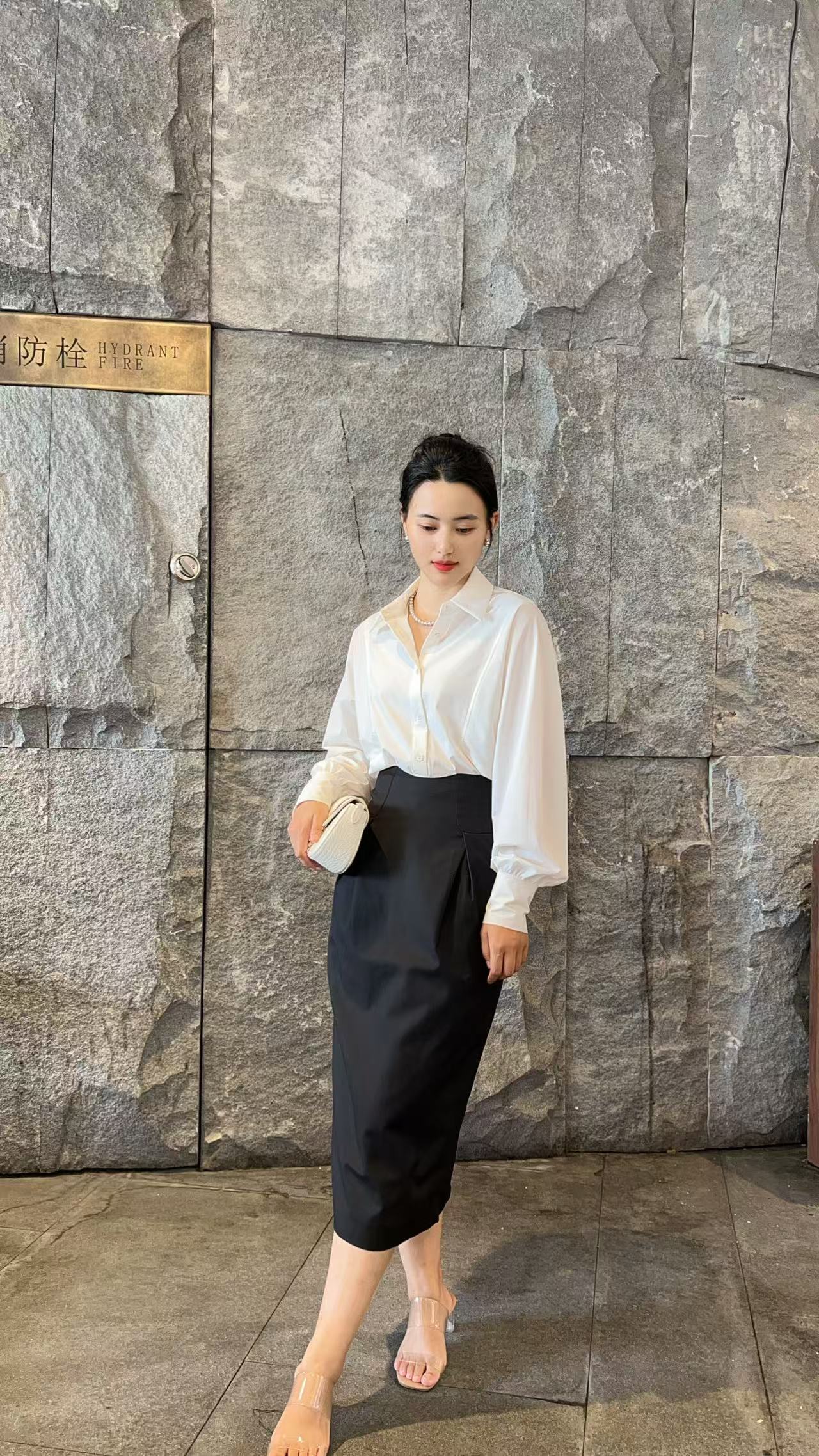 【百搭衬衫】口袋百搭长袖衬衫上衣简约显瘦设计感RC101