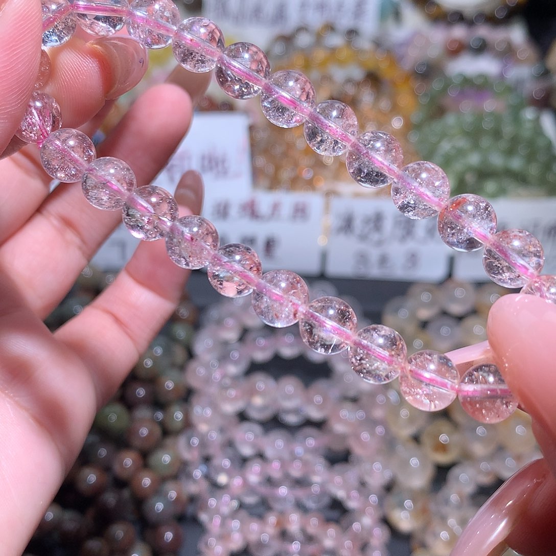 未镶嵌手链水晶玫瑰庄园粉阿塞7咪