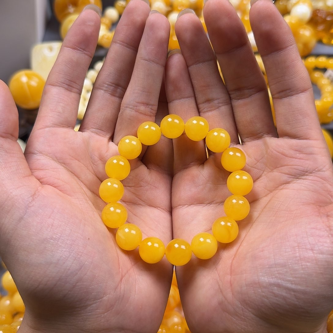 琥珀珠宝奇石未镶嵌12mm