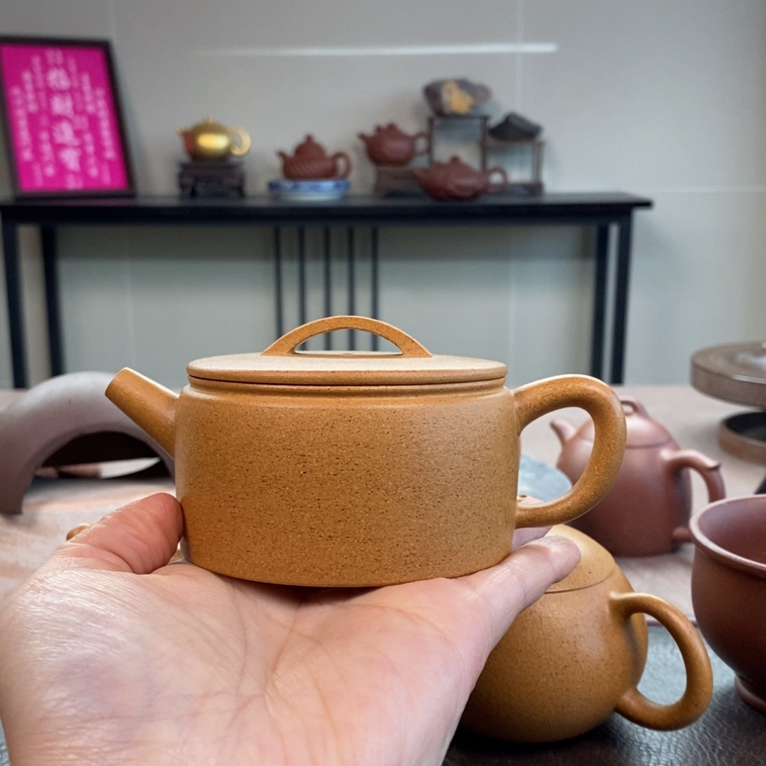 紫砂茶壶黄金段汉瓦180cc精工半手