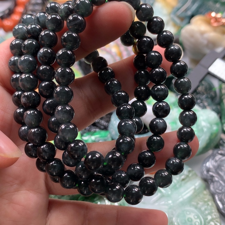 翡翠颈饰未镶嵌保真天然A货翡翠