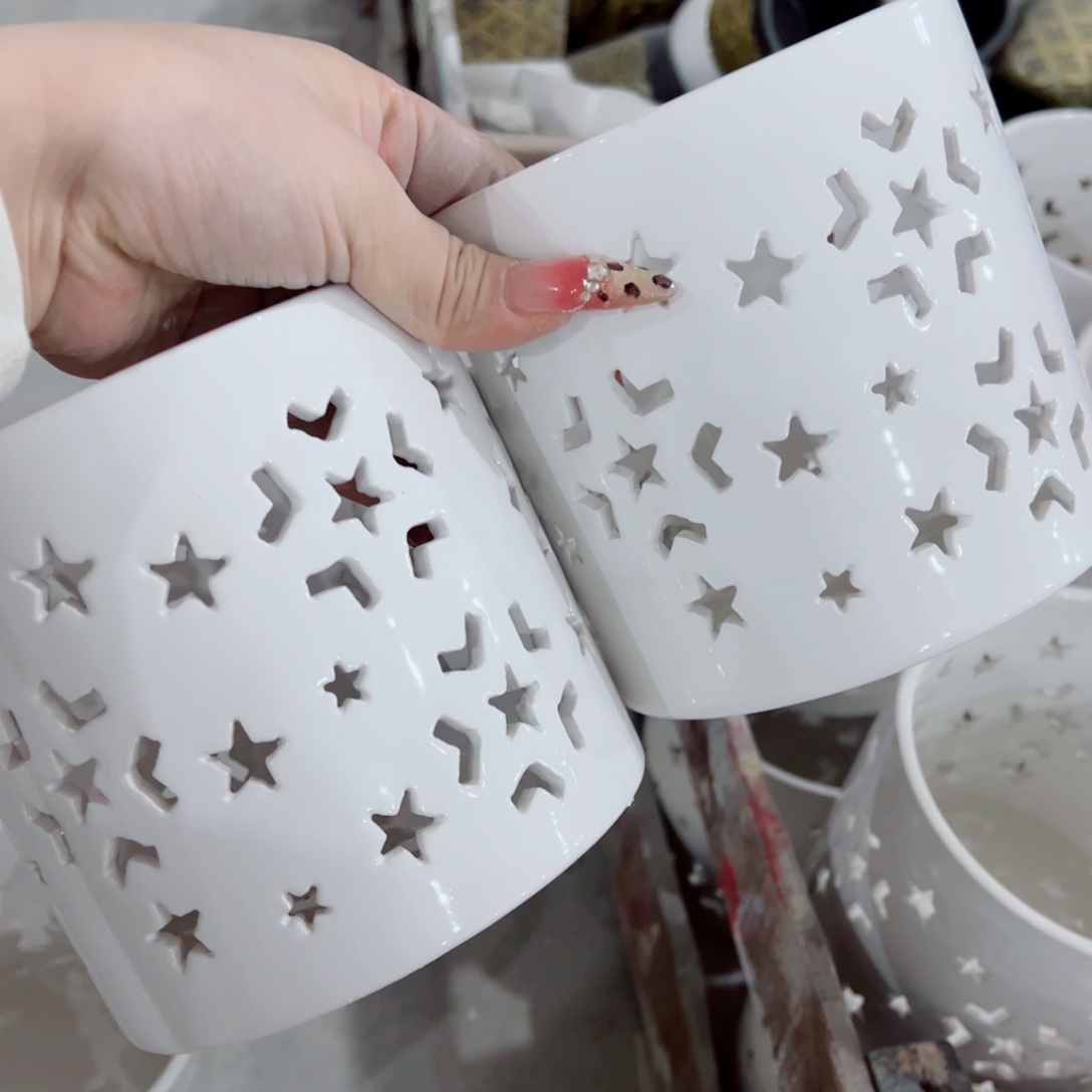 有孔，陶瓷花盆满10米包邮发货