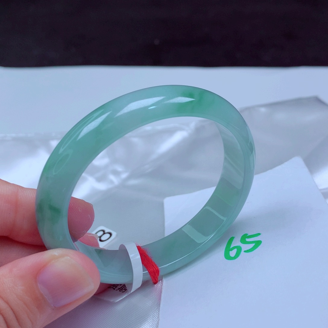 未镶嵌手镯翡翠缅甸天然A货翡翠手镯53.4贵妃