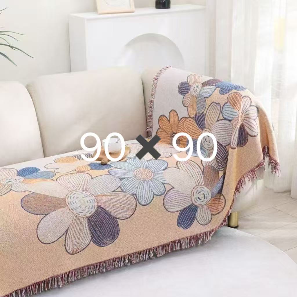 太阳花90×90单人位多功能沙发盖巾