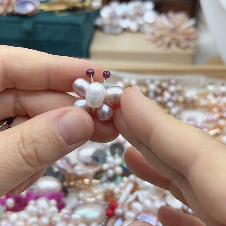 淡水珍珠发饰未镶嵌