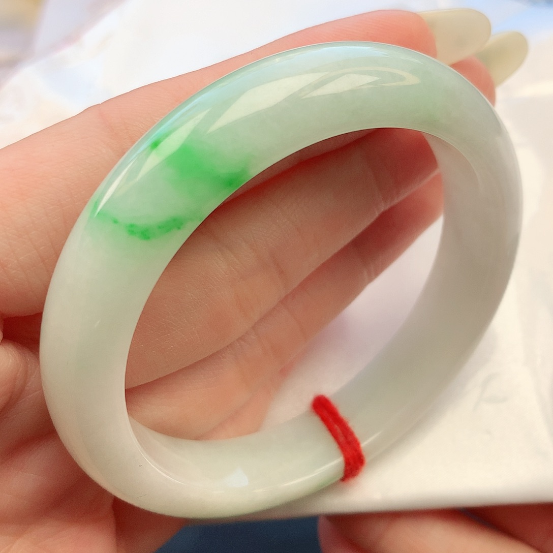 翡翠未镶嵌手镯54圈口480344