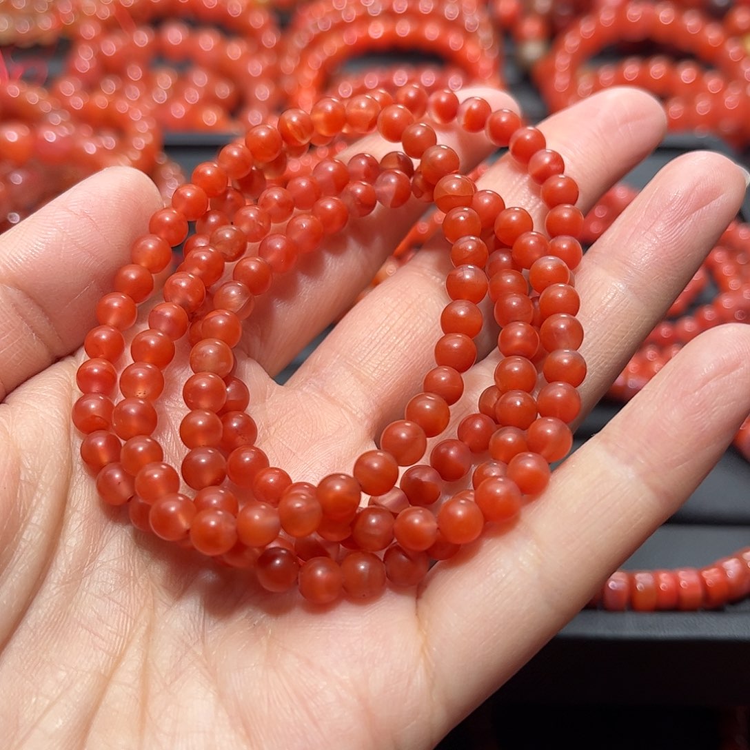 南红玛瑙手链未镶嵌