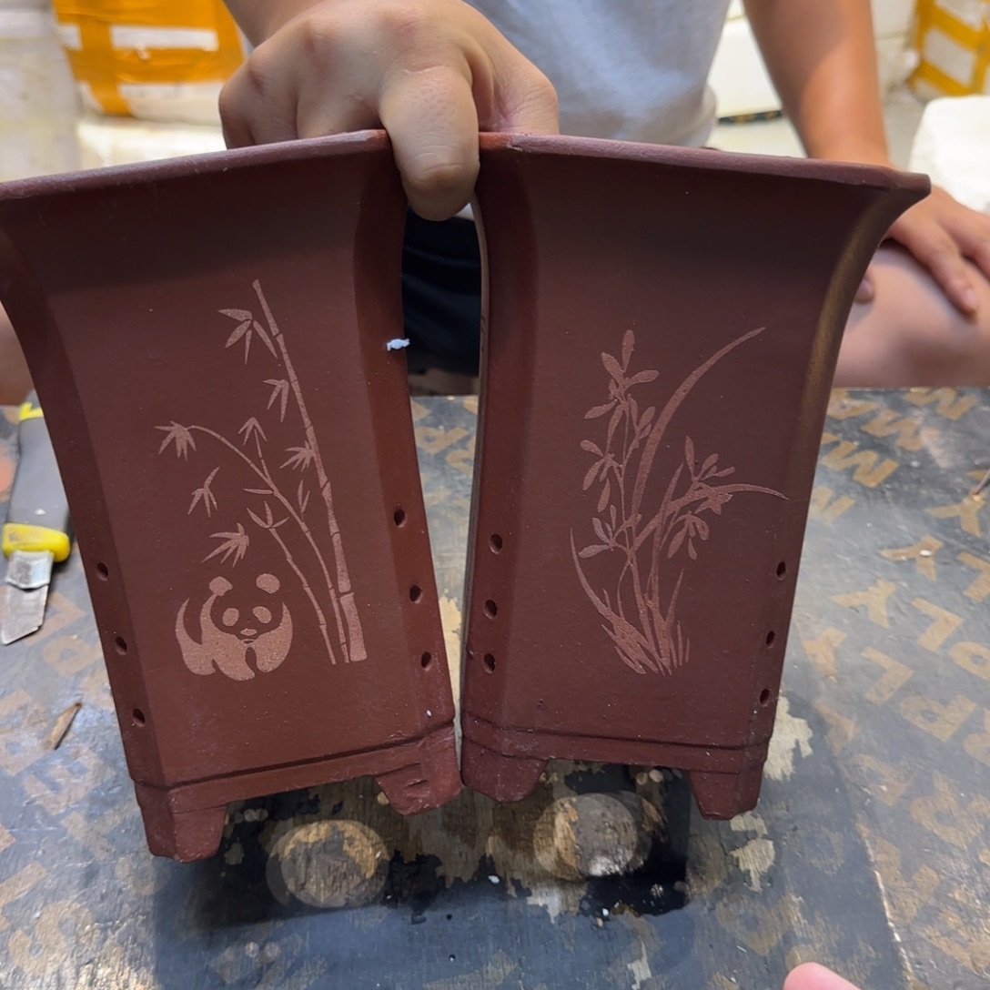 紫砂花盆瑕疵和瑕疵