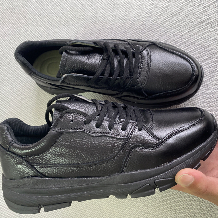 真皮休闲皮鞋男款时尚透气防滑网面轻便百搭百搭户外户外夏季