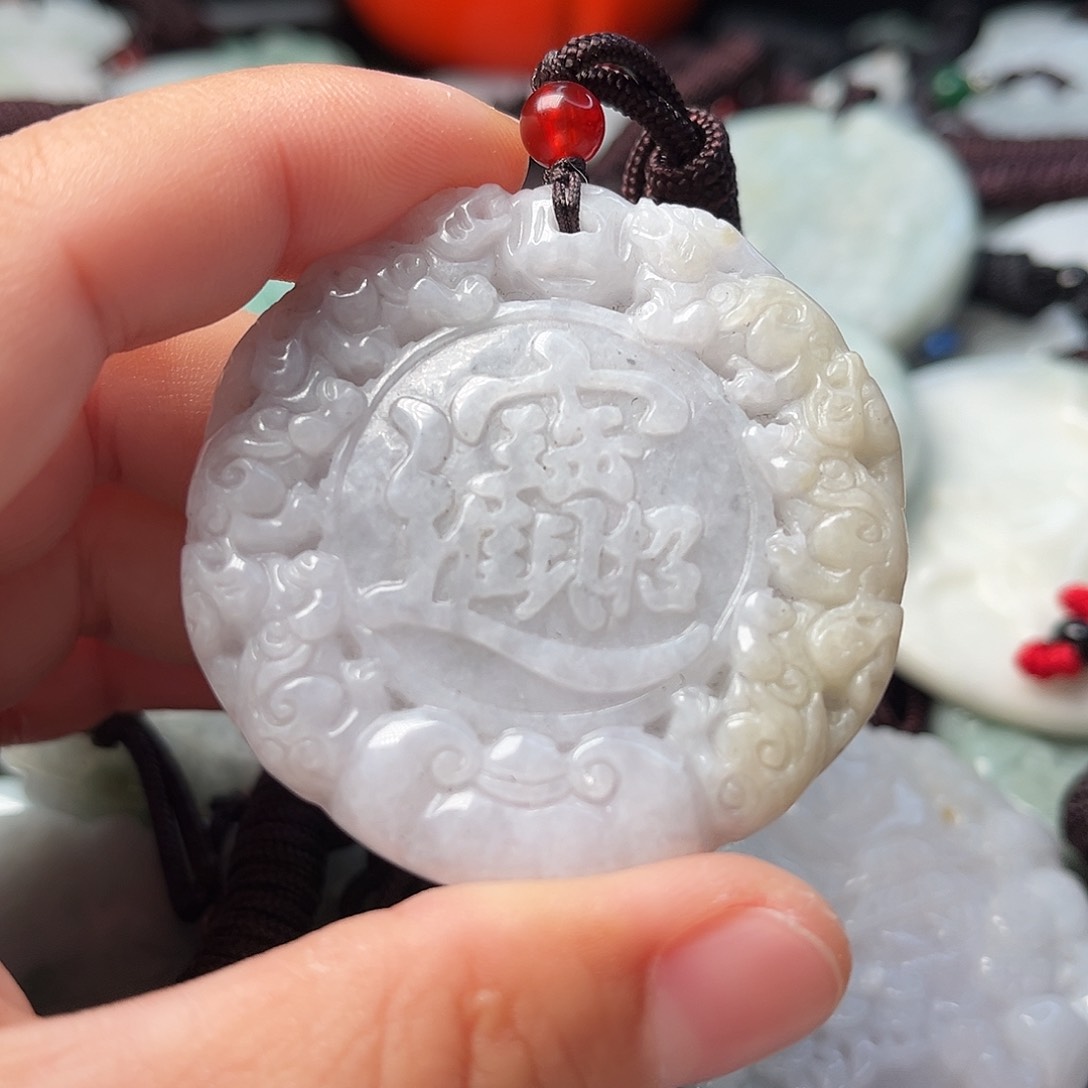 翡翠颈饰未镶嵌天然缅甸翡翠A货