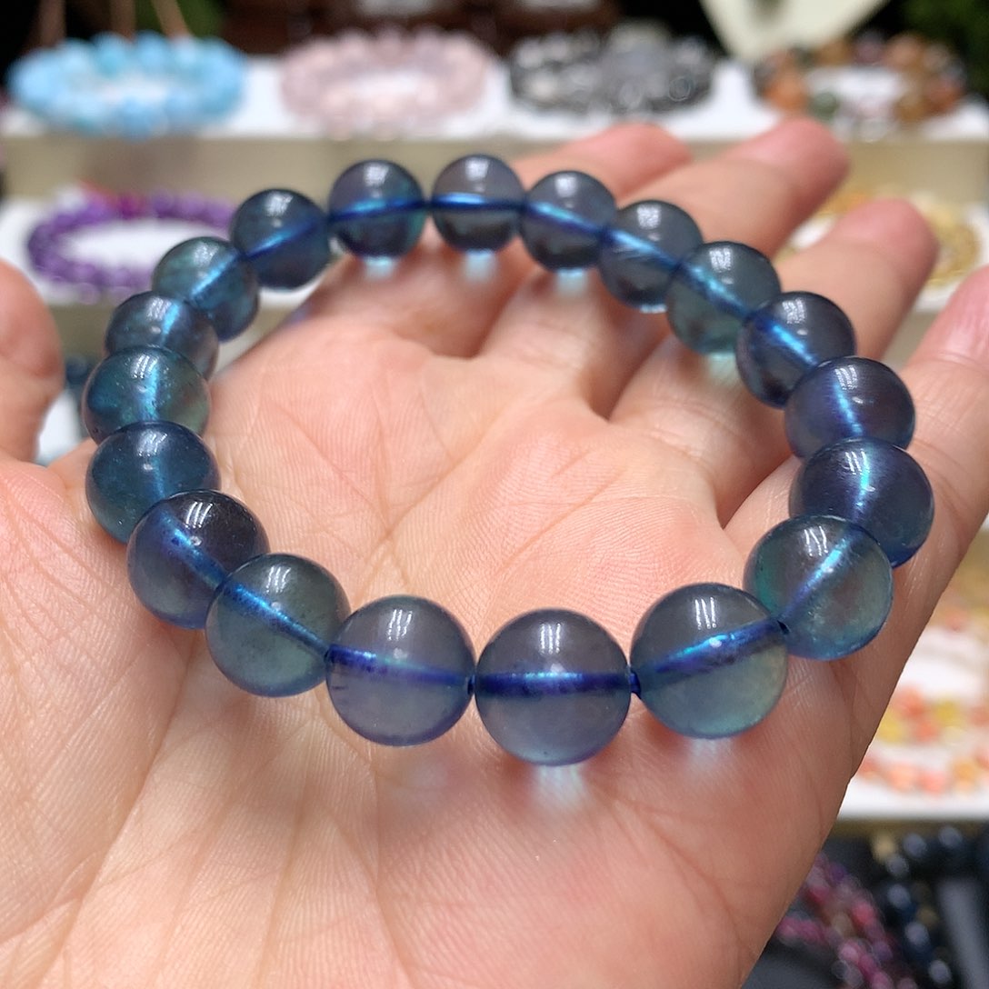 水晶手链未镶嵌天然海蓝宝