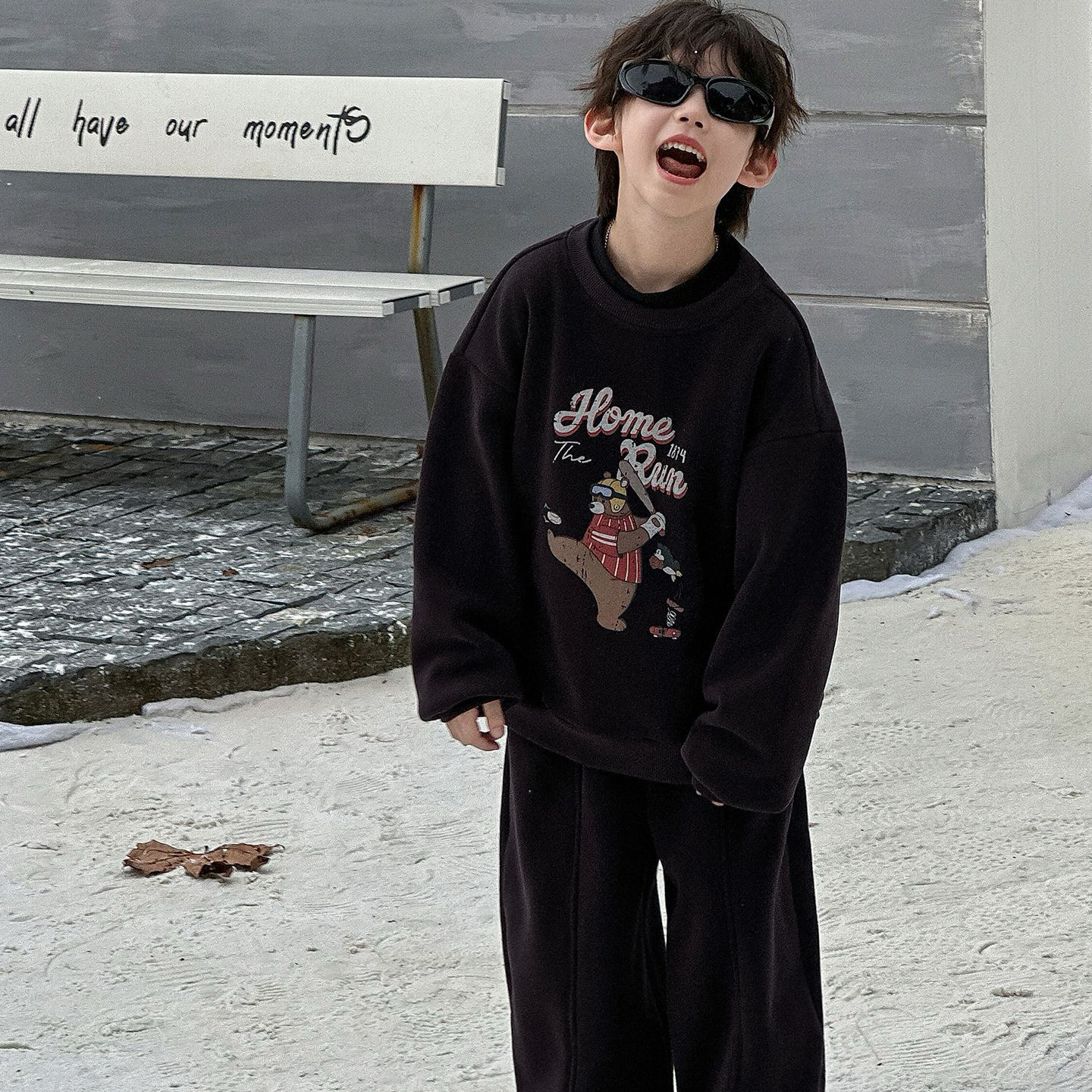 顶配韩系品牌*小中大童外贸单* 高定马年限定重磅S级加绒套装