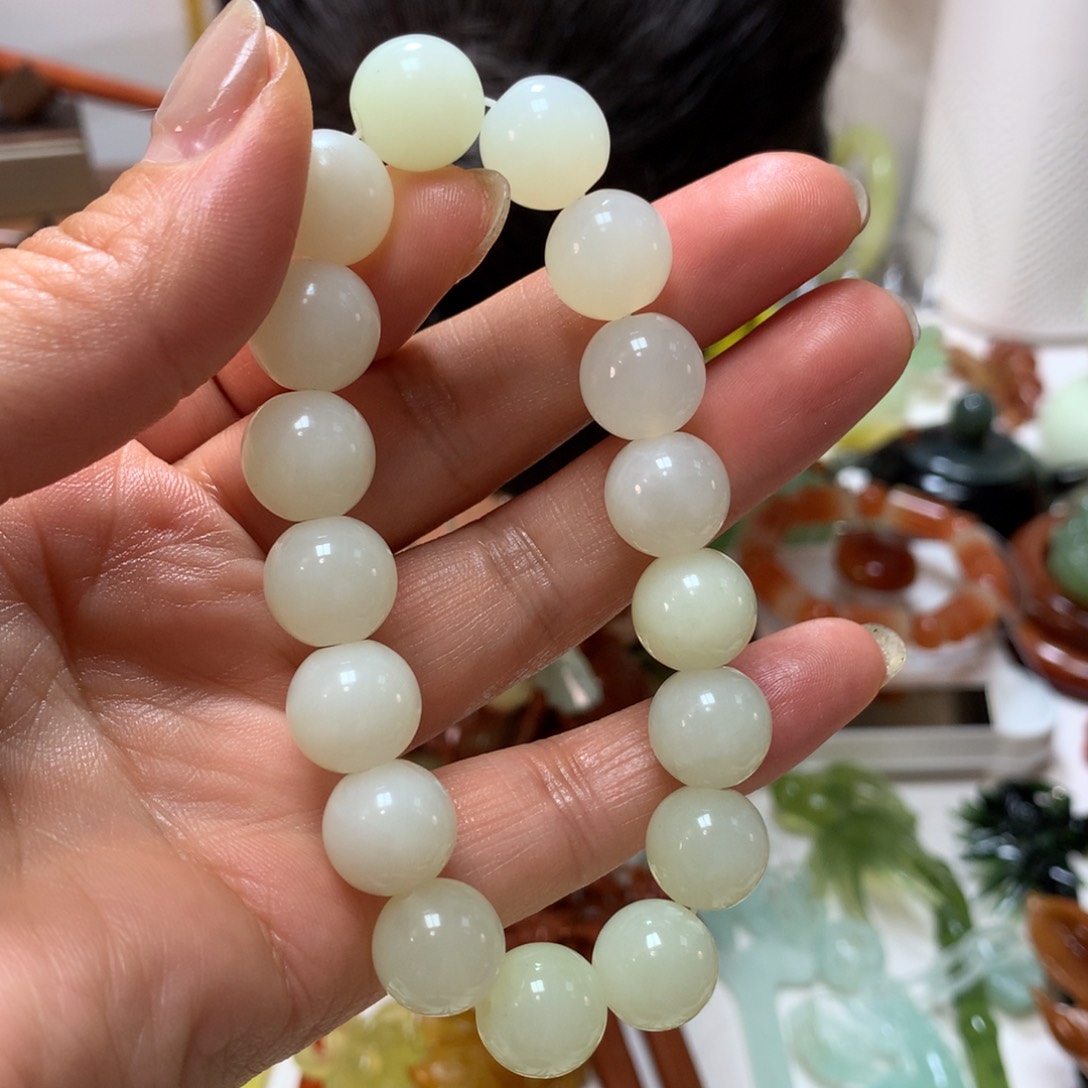 合金蛇纹石玉手链