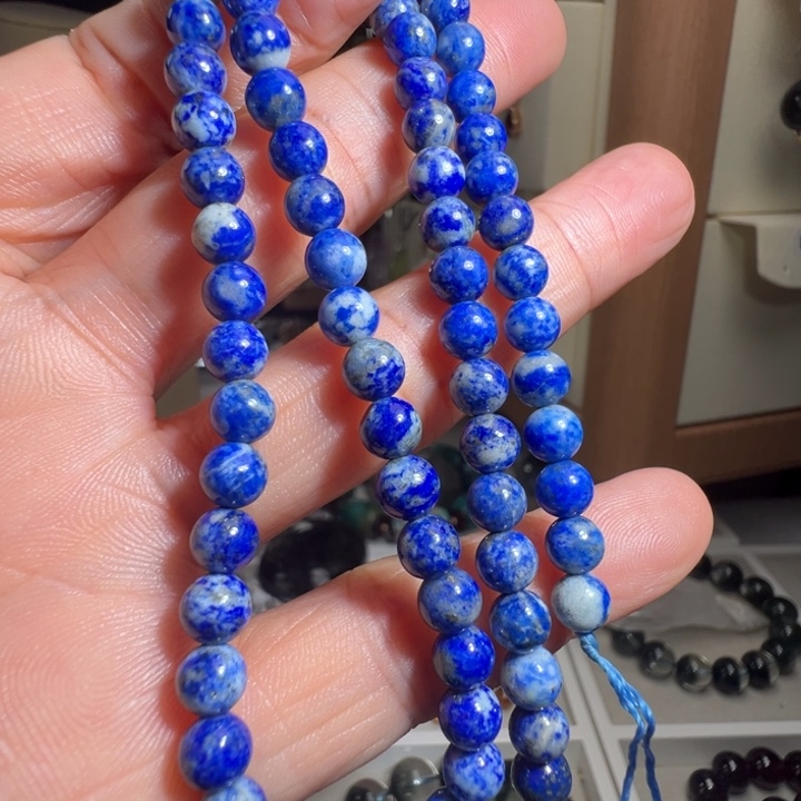 青金石未镶嵌手链41cm长链5.47mm