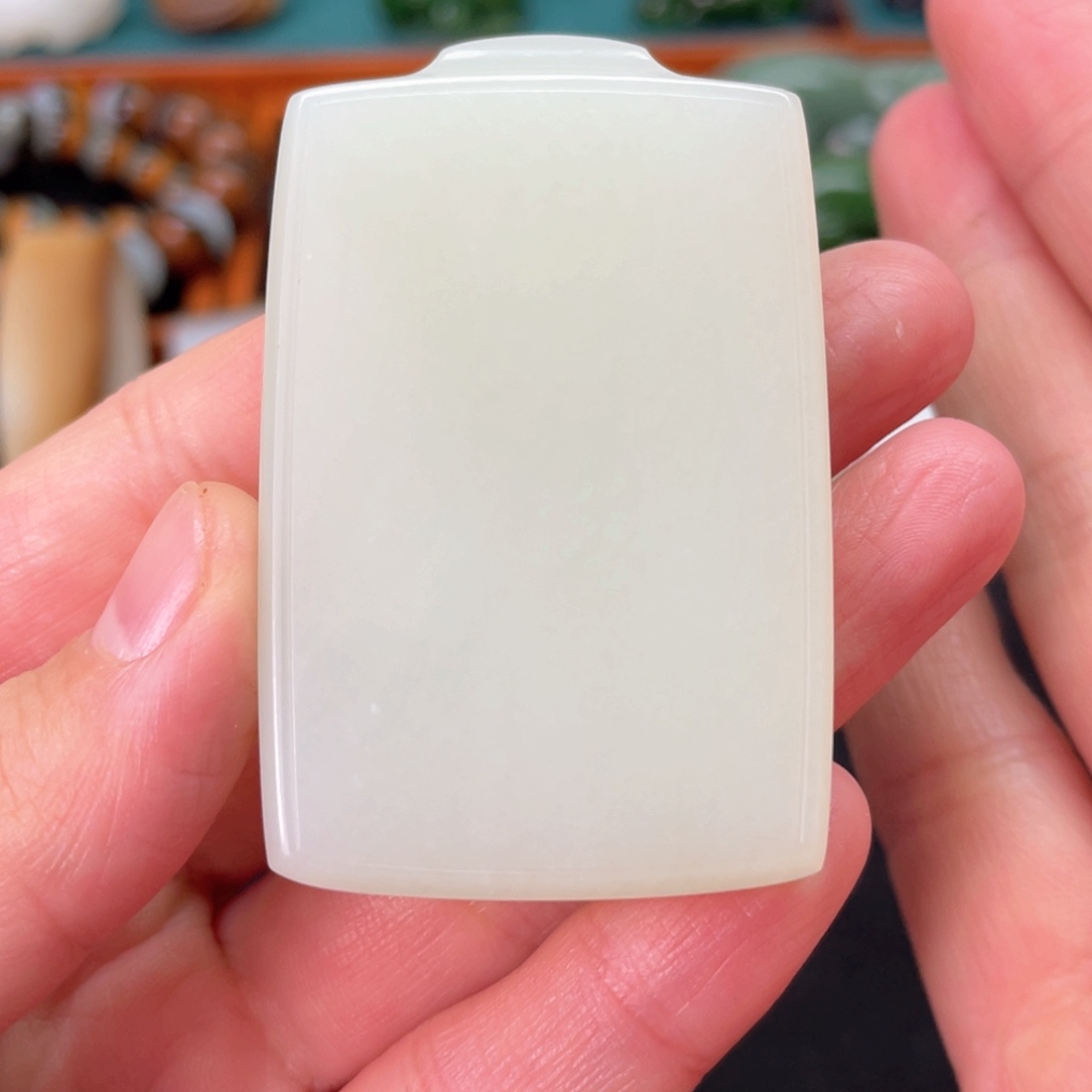 和田玉挂件银S925镶嵌