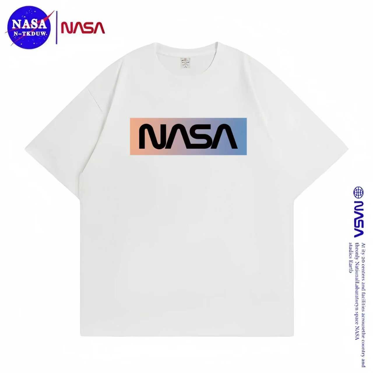 【NSASA联名】重磅纯棉男女同款时尚百搭圆领短袖【渐变nasa】A-024