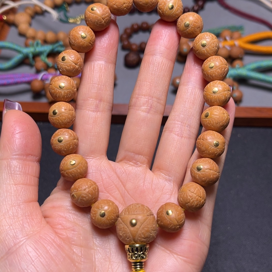 吊坠凤眼菩提12+mm2025精品铜钉手串