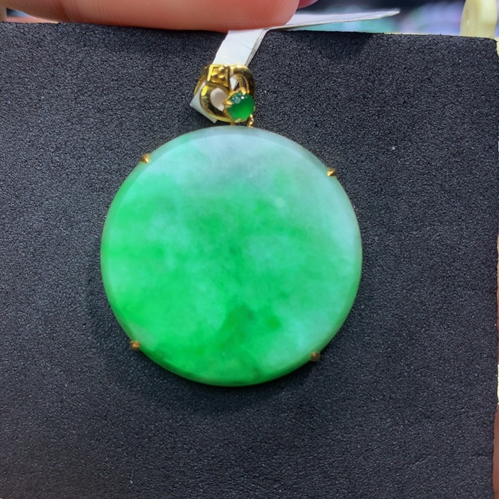 翡翠手链18K金镶嵌翡翠