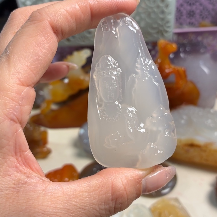 玛瑙/玉髓未镶嵌吊坠(不含链)
