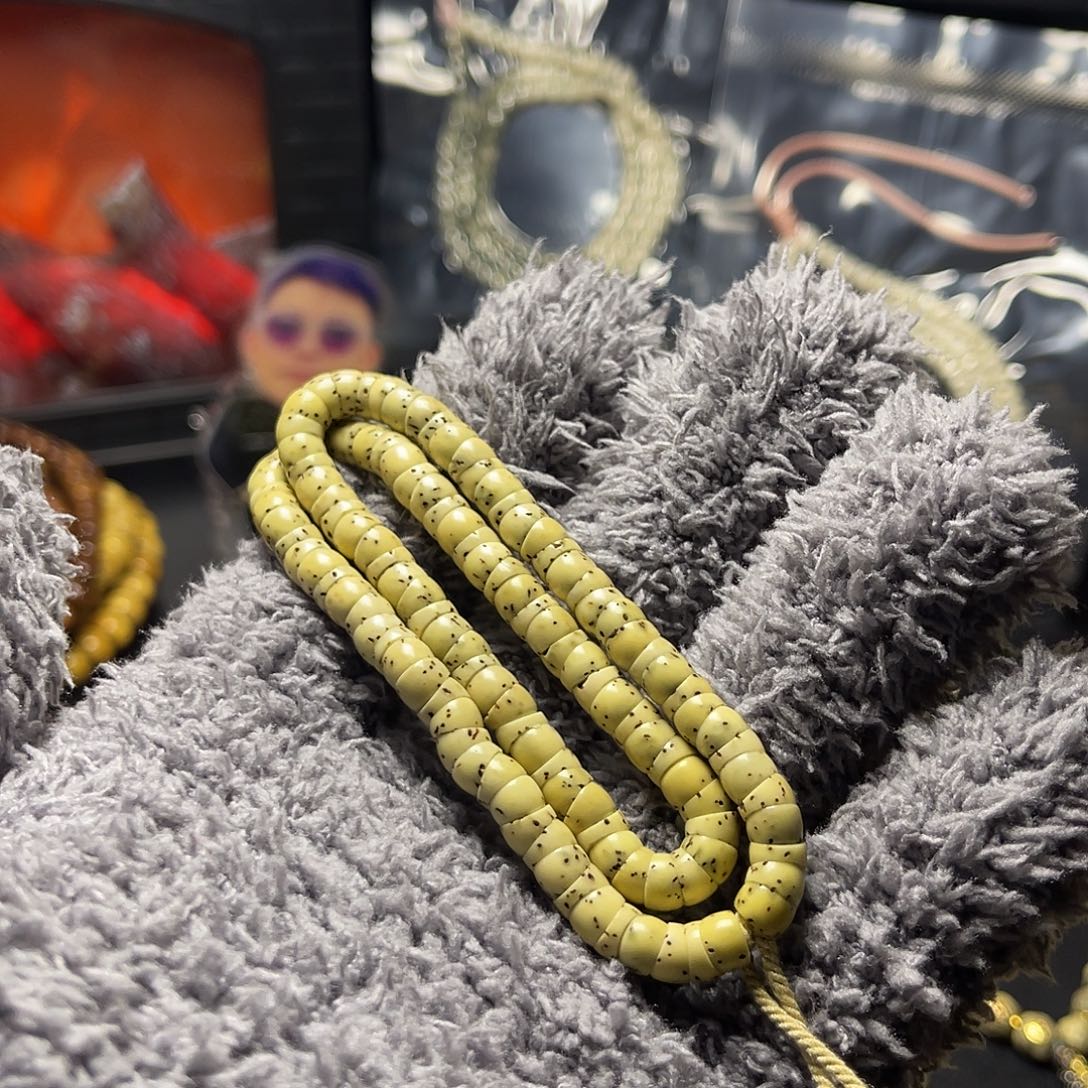 暖***音星月菩提手串骨瓷白数星星大肠