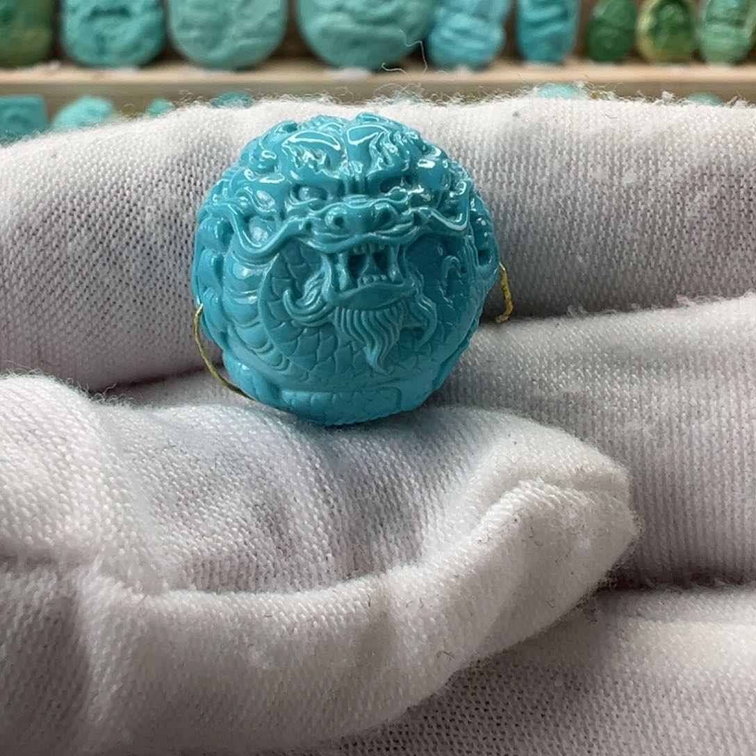 未镶嵌绿松石龙珠18.5mm