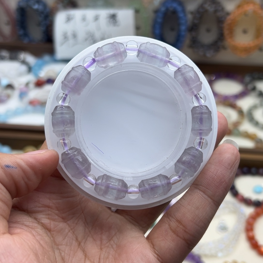 未镶嵌水晶手链萤石桶珠