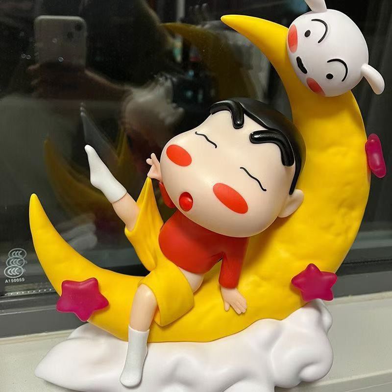 月亮灯蜡笔小新手办大号摆件小夜灯动漫周边公仔男女朋友礼物