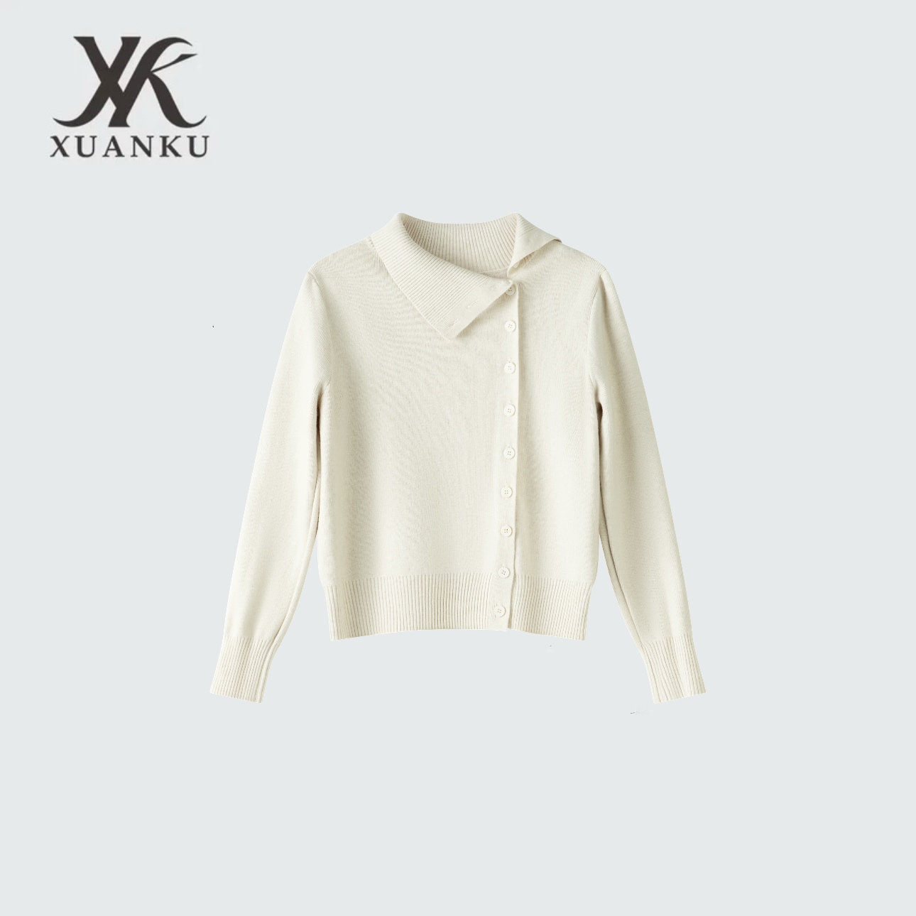 【XUANKU】25冬季新款加厚羊毛抗皱抗起球显瘦百搭毛衣1077