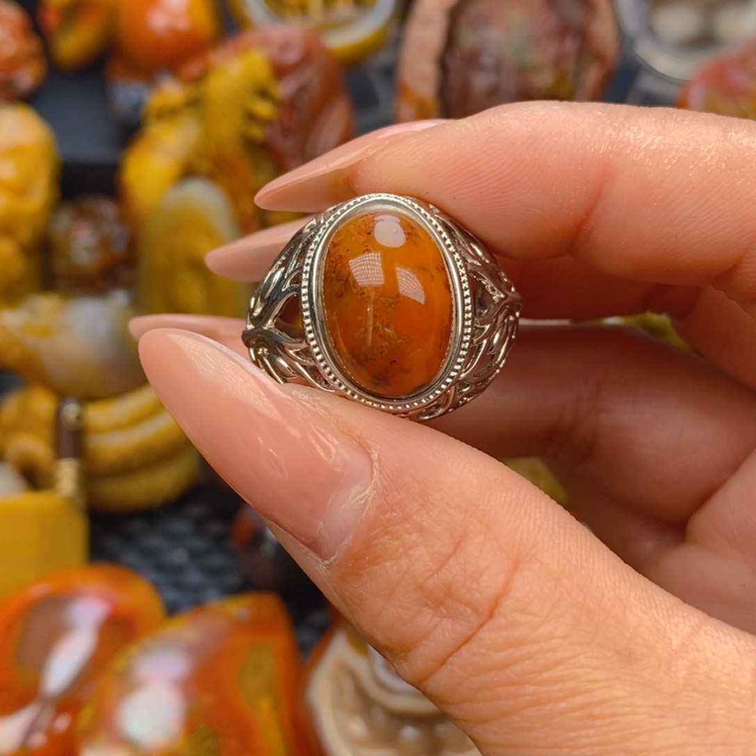 玛瑙/玉髓戒指合金