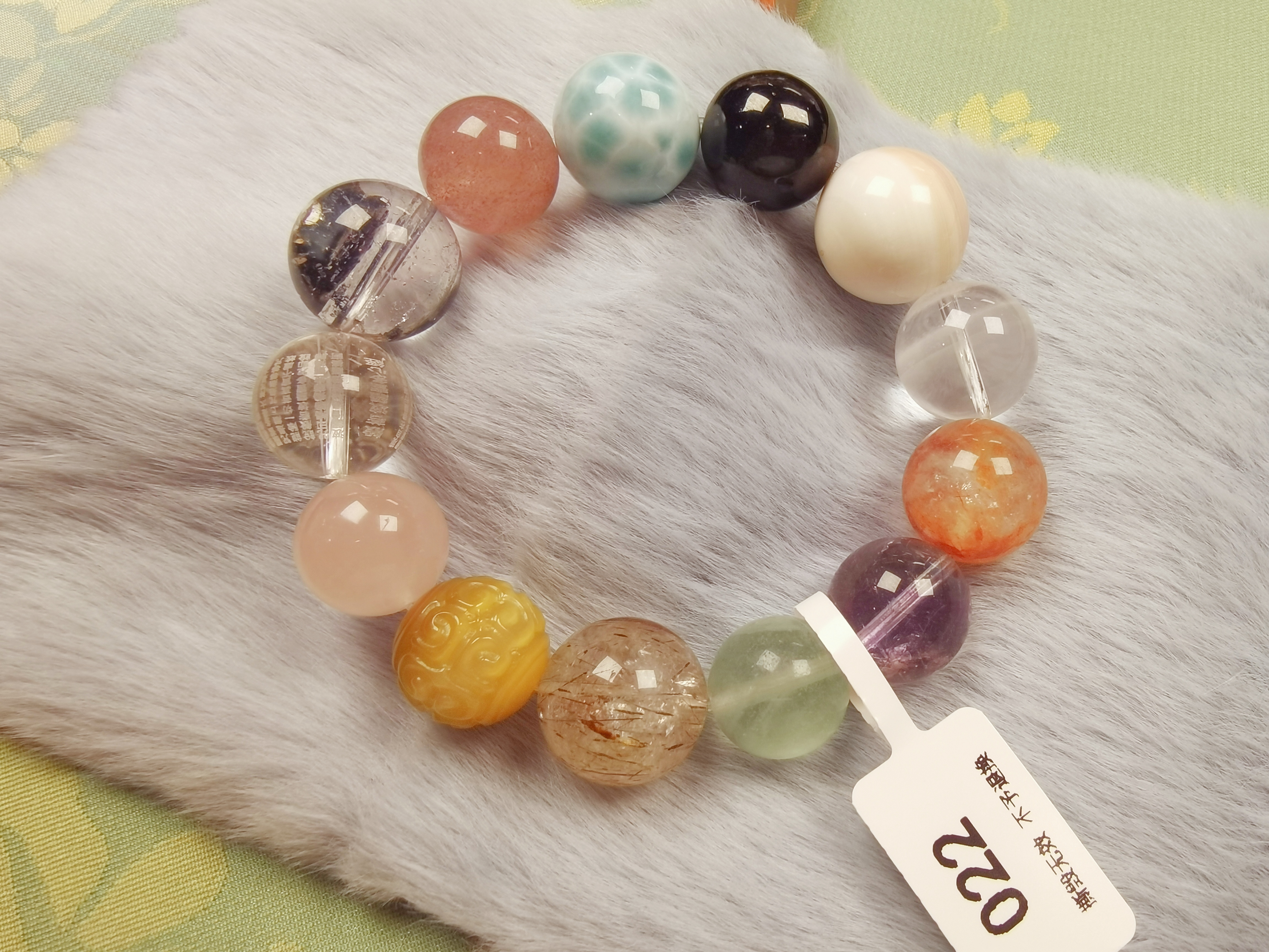 合金石英石吊坠 轻奢时尚小众心经百搭