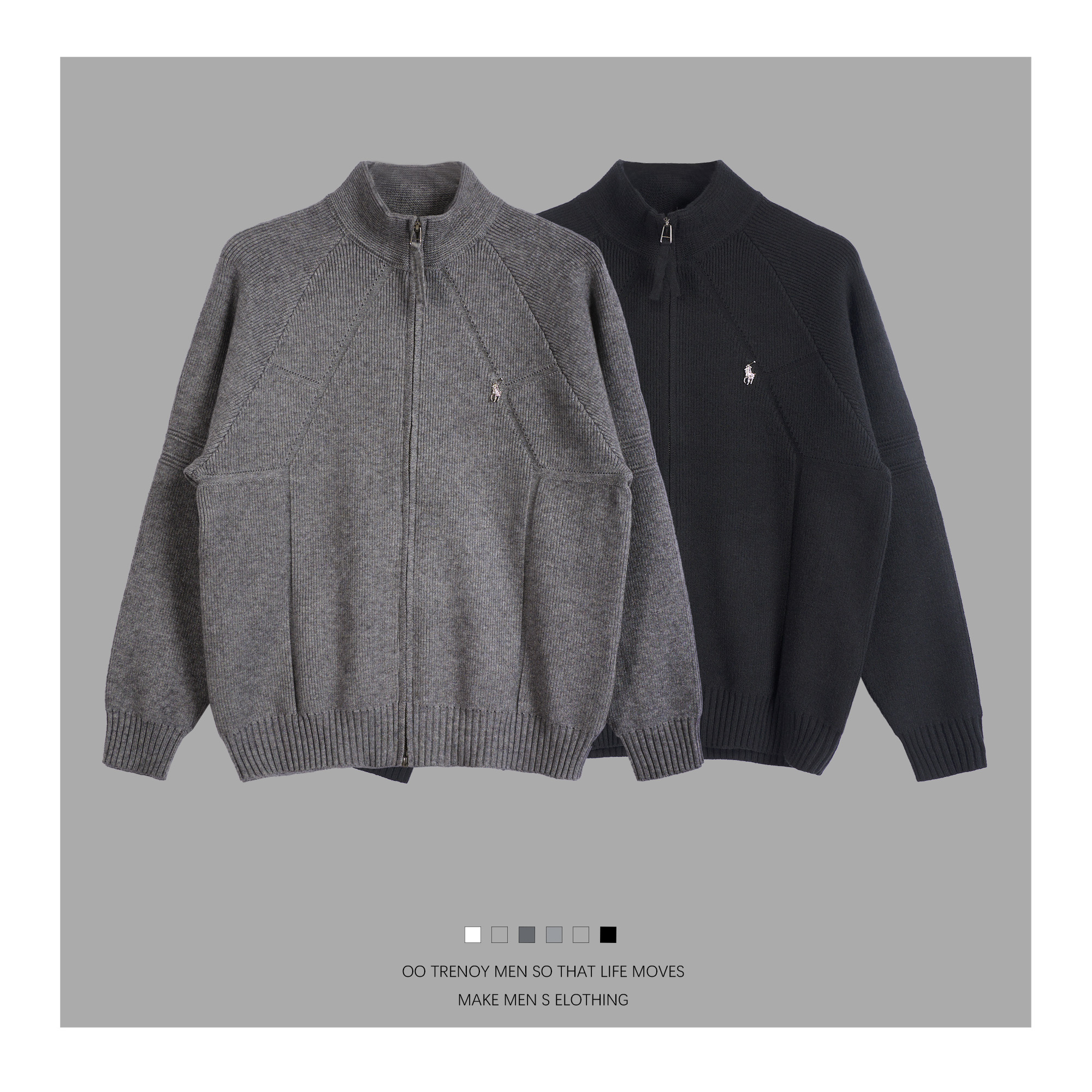 “永恒织钉”  新款秋季百搭针织外套时尚潮流宽松ins-DL5609