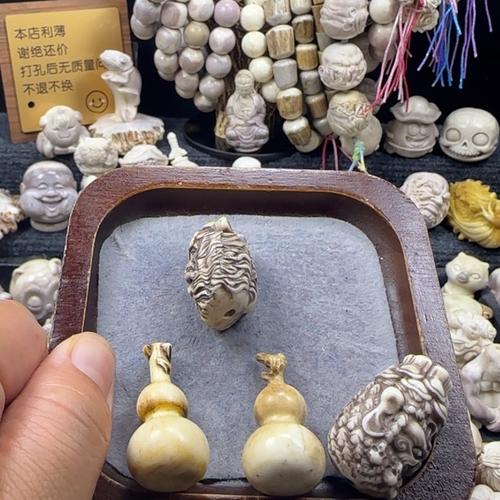 掰***掰非金属配饰鹿角雕刻微瑕