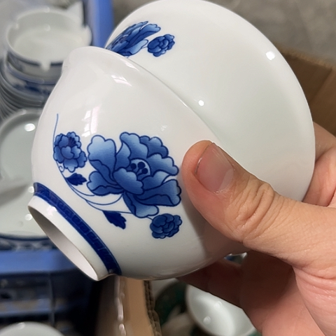 瓷其他4寸茶碗两个定制款