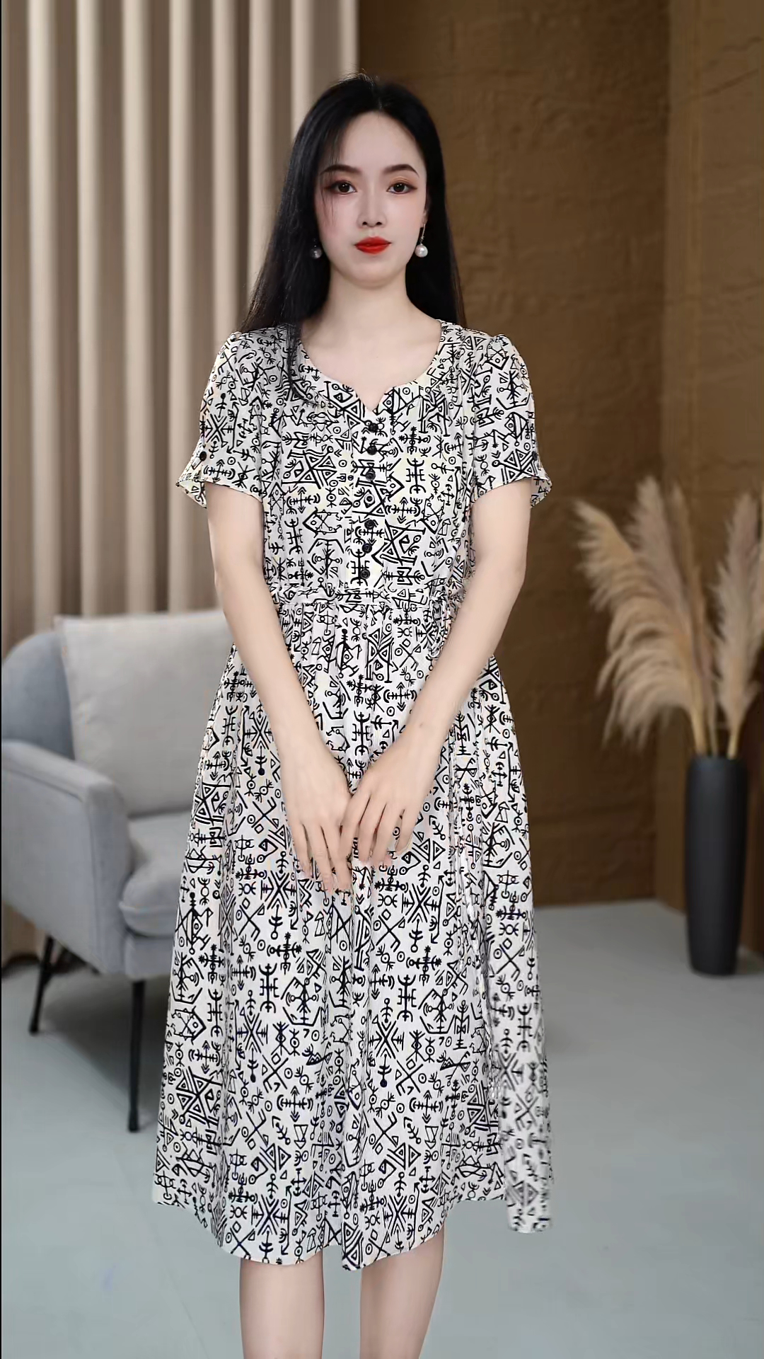 516新款拼接碎花显瘦气质百搭减龄女装连衣裙