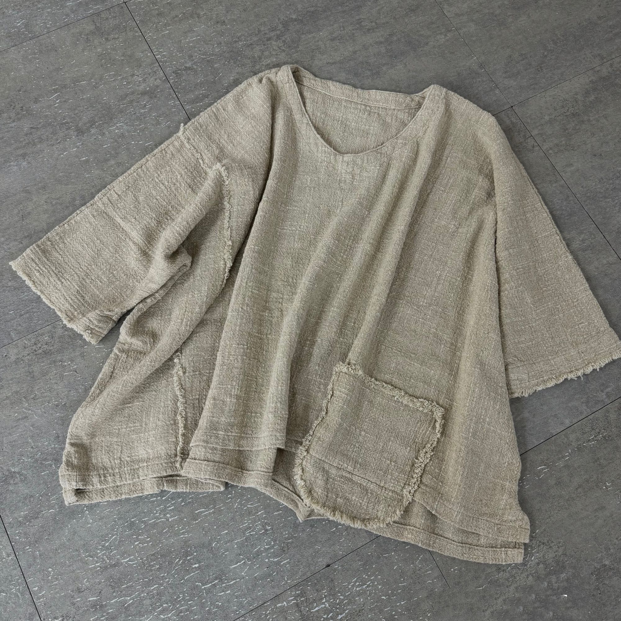 订单款。粗麻 筋骨感十足 麻衫