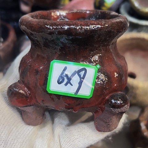 红陶粗陶花盆手工