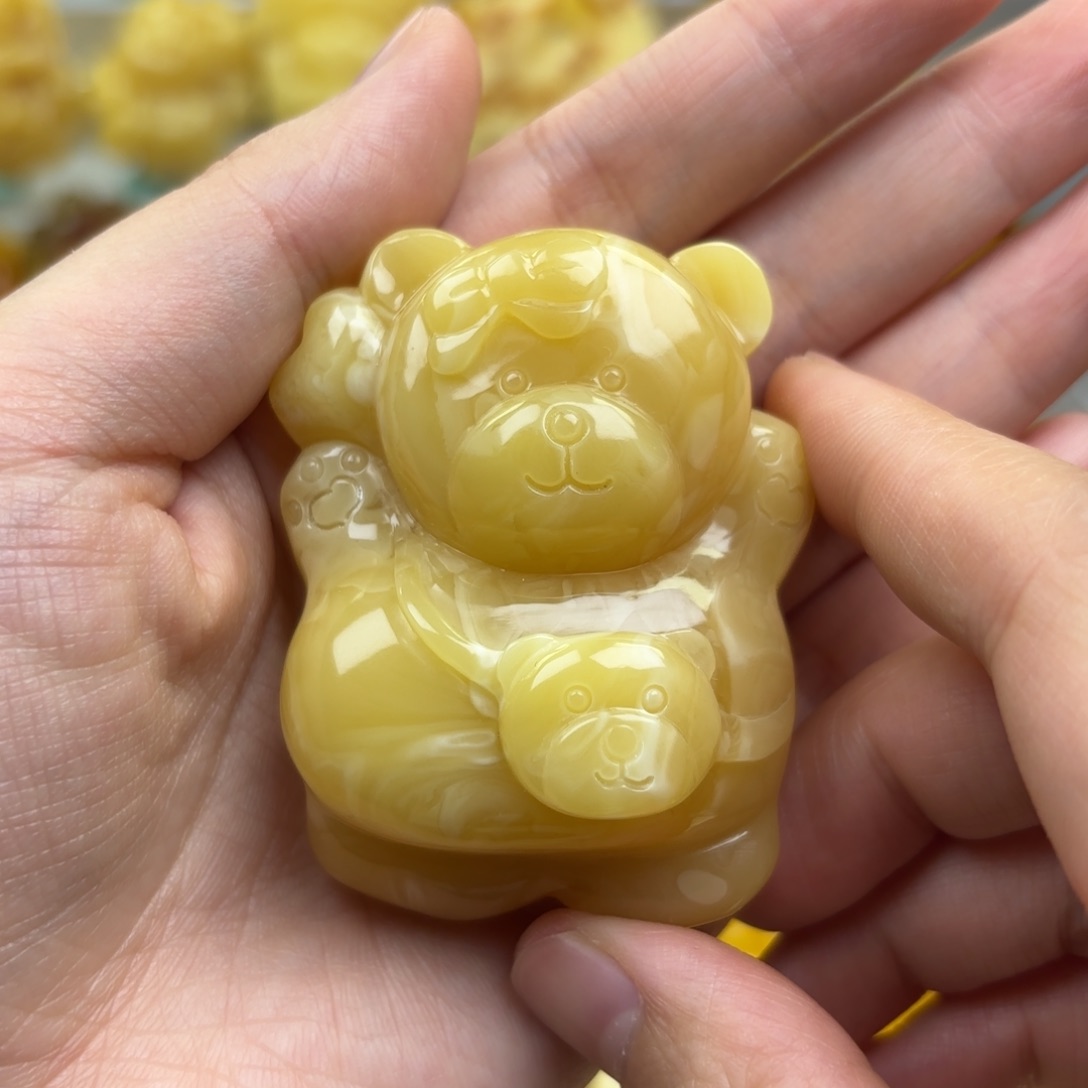 裸石蜜蜡未镶嵌蜜蜡吊坠打孔不退不换