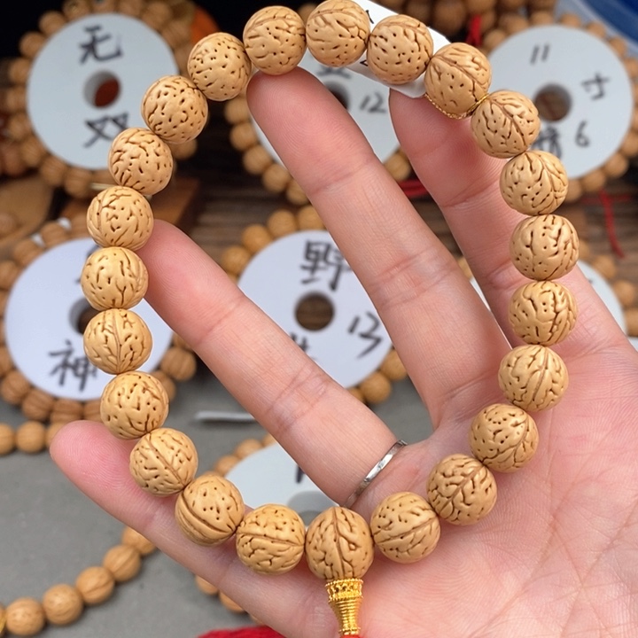 桃核手串金豆12抛光板尺寸误差0.5之间