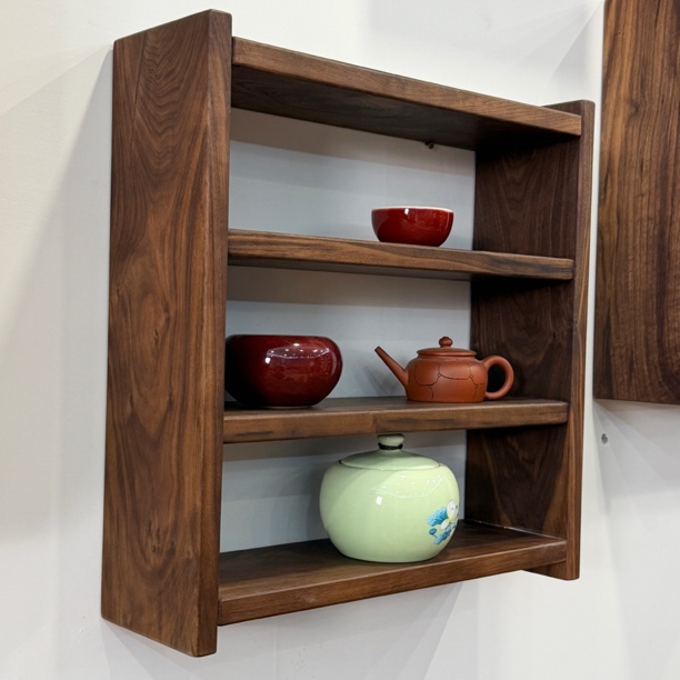 北美黑胡桃木置物架实用