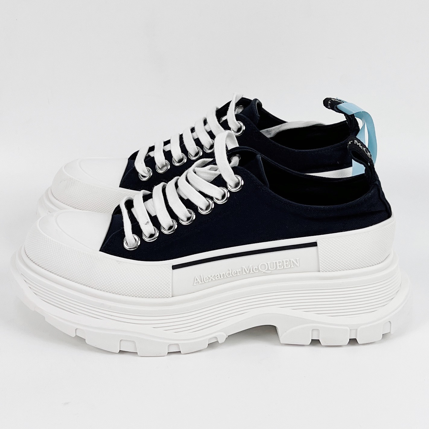 99新 Alexander McQueen/亚历山大·麦昆 36码 黑白运动鞋 lm3790